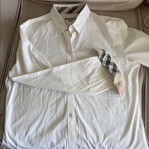 Burberry white button down, size XL.
